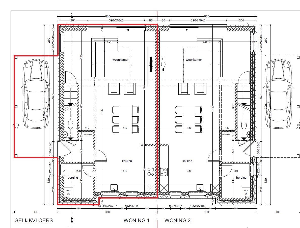Halfvrijstaande nieuwbouwwoning met drie slaapkamers en carport 