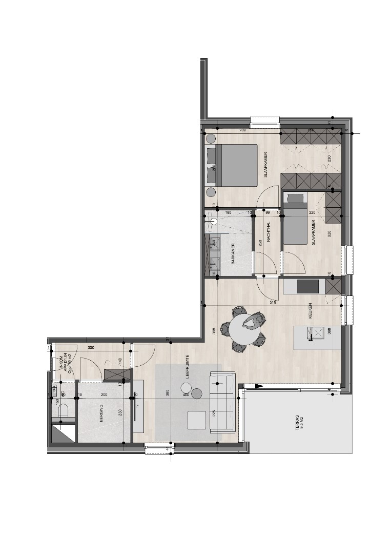 Appartement op de 1ste verdieping van 90m&#178; met twee slaapkamers 