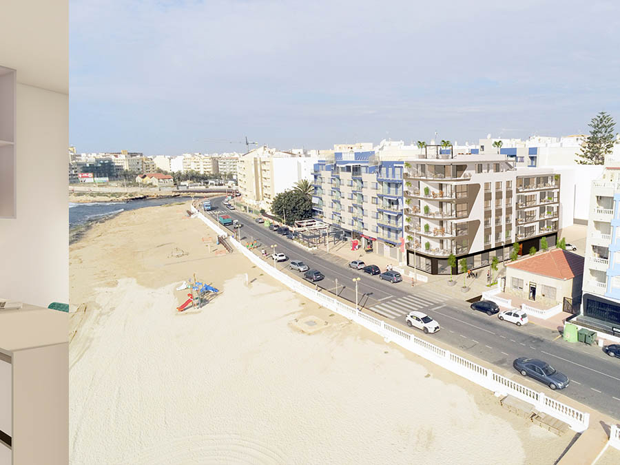 Appartementen te koop aan het strand van Los Locos - Torrevieja. 