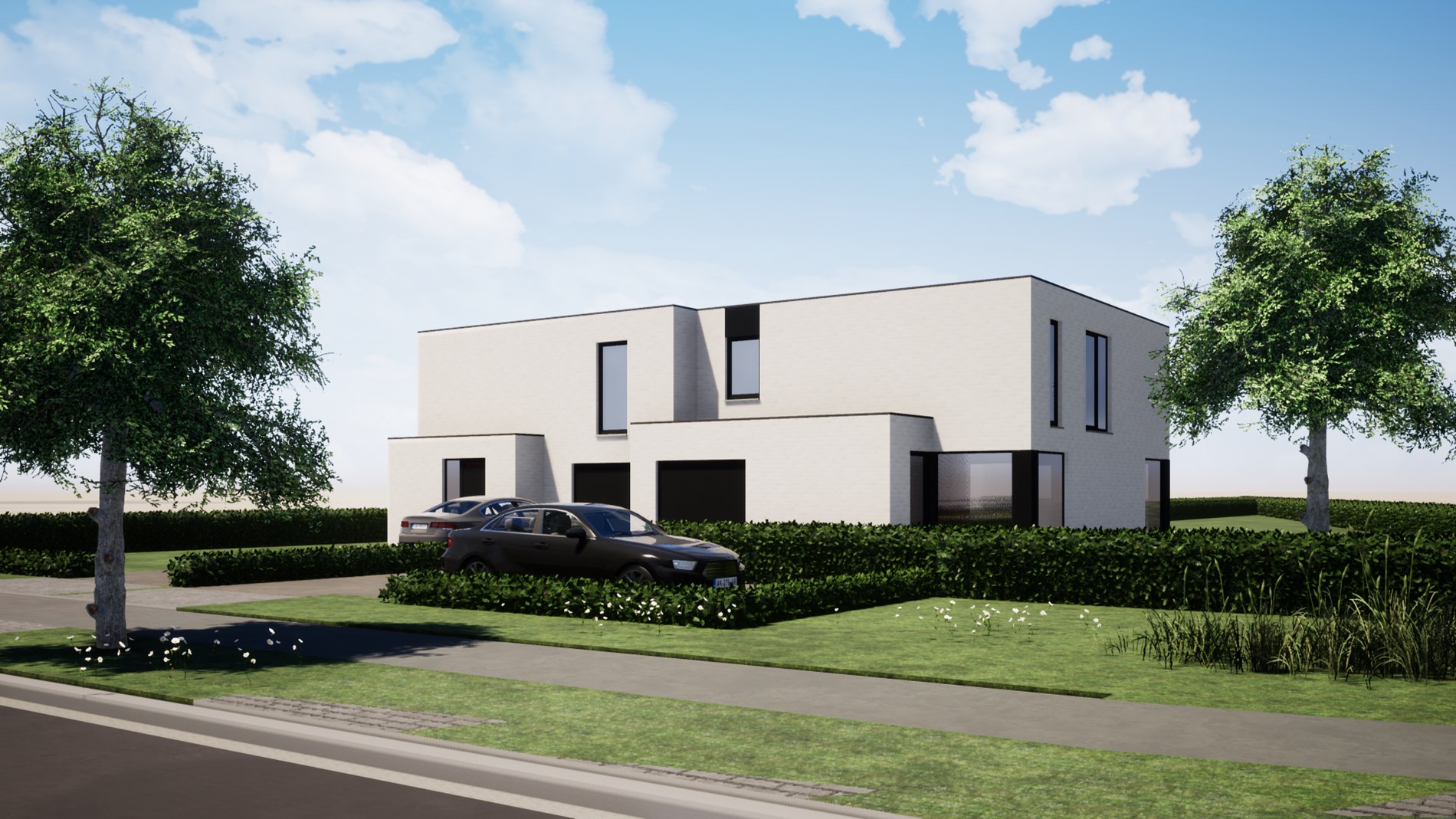Ruime halfopen bebouwingen met landelijke verzichten te Torhout 