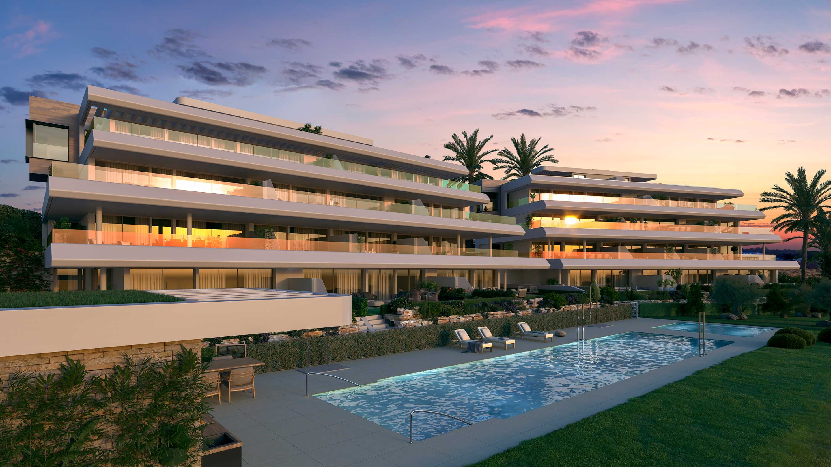 Absolute Estepona: petit projet de construction neuf &#224; proximit&#233; de la plage d&#39;Estepona. 