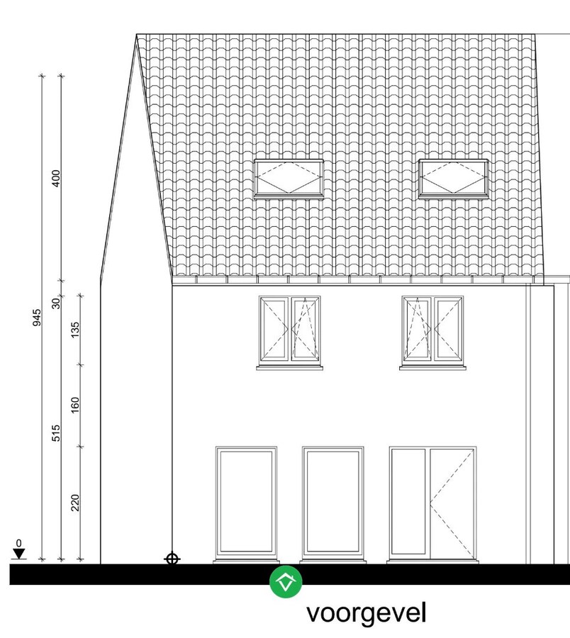 bouwgrond voor halfopen bebouwing centrum Koekelare 