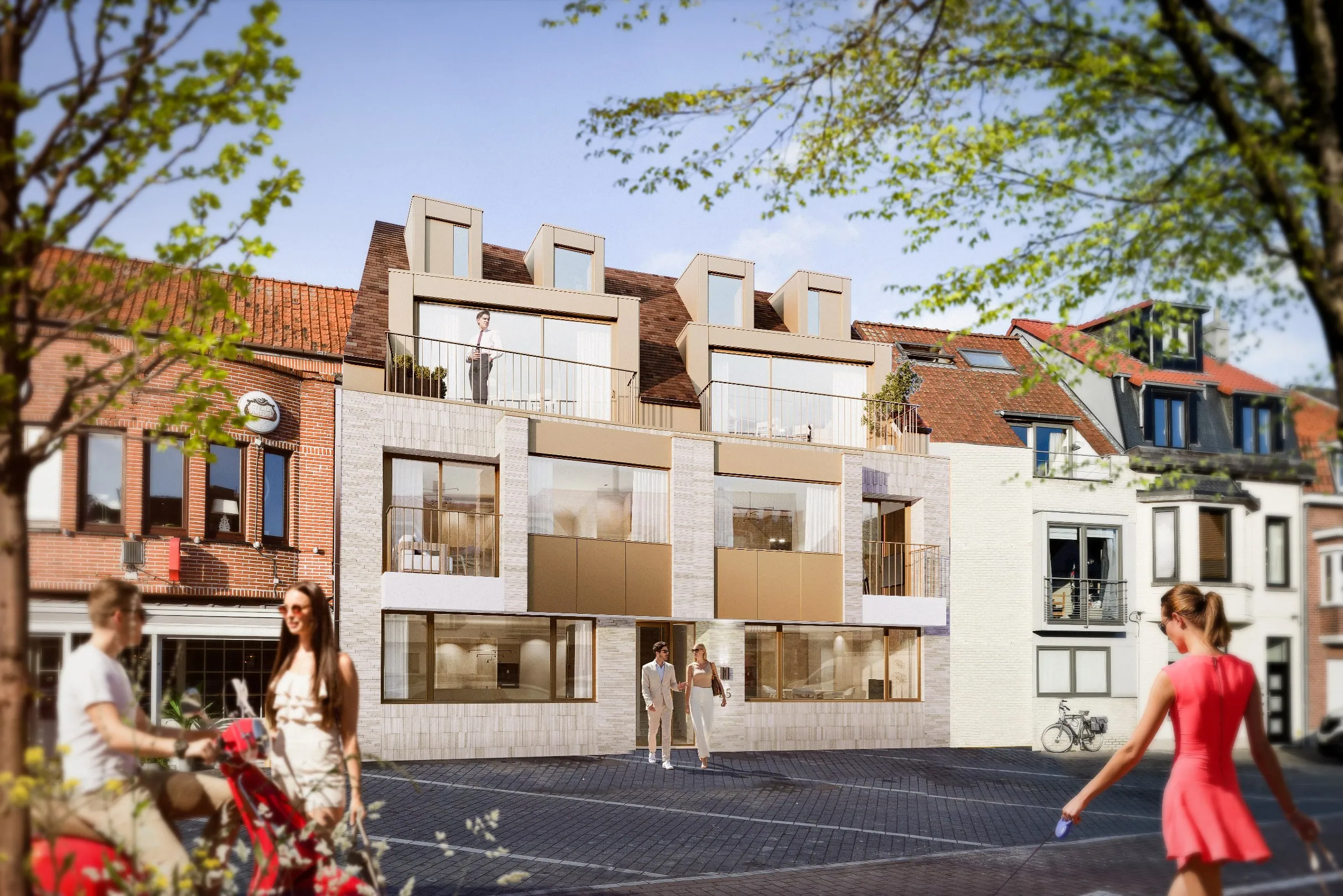 Appartement met twee slaapkamers gelegen in de unieke nieuwbouwresidentie 'Acur' gelegen op de Groentenmarkt te Knokke.  