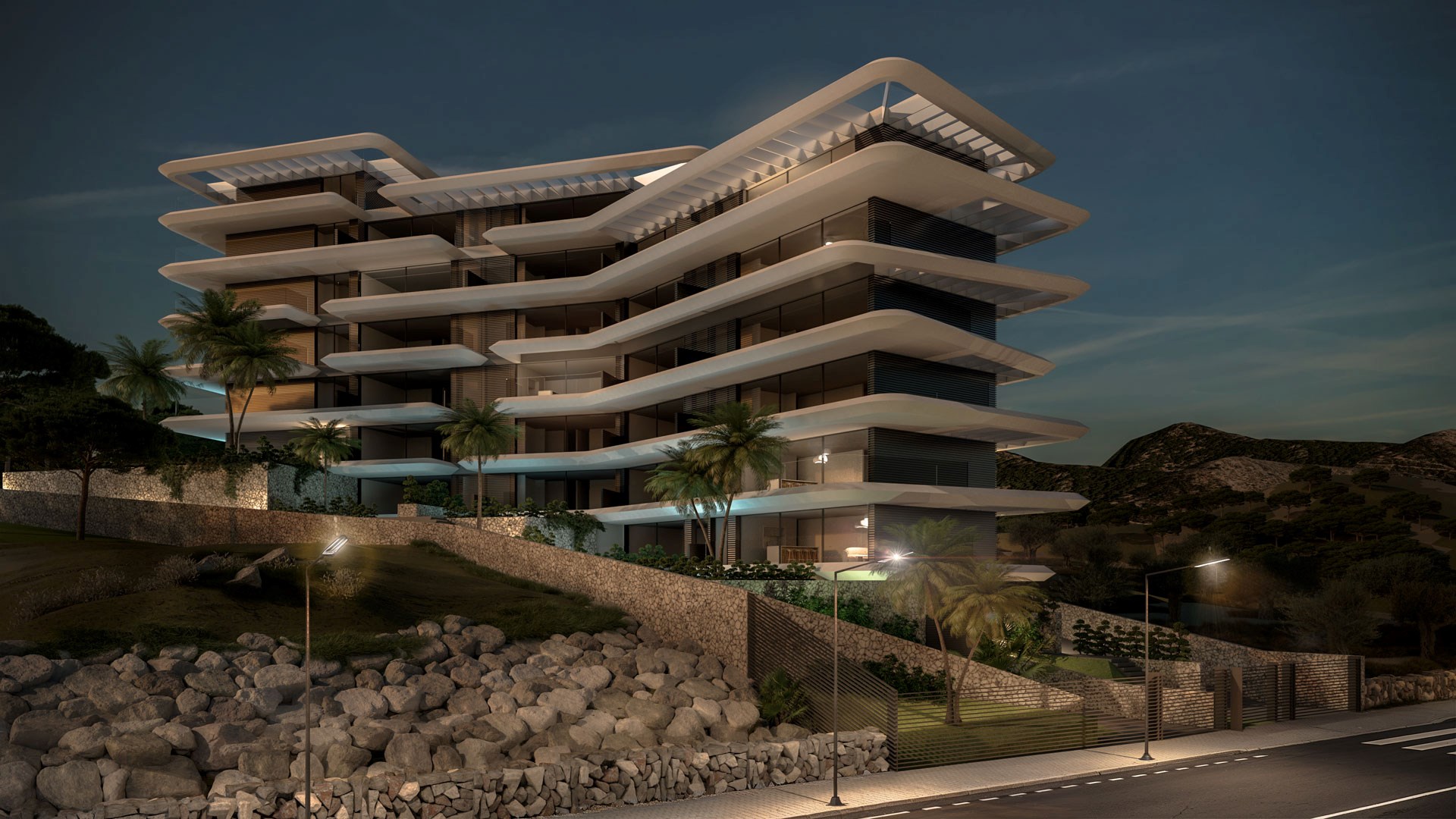 Las Mesas Blue Horizon: Luxe Appartementen met Panoramisch zicht in Estepona 