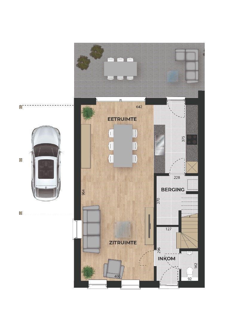 Halfvrijstaande woning in landelijke stijl op 3 a 70 ca. 