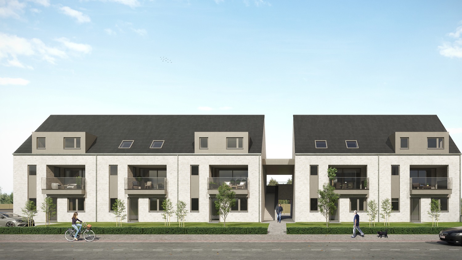 RESIDENTIE DE GEYBOOM - 10 APPARTEMENTEN MET TERRAS, GARAGE en BERGING. 