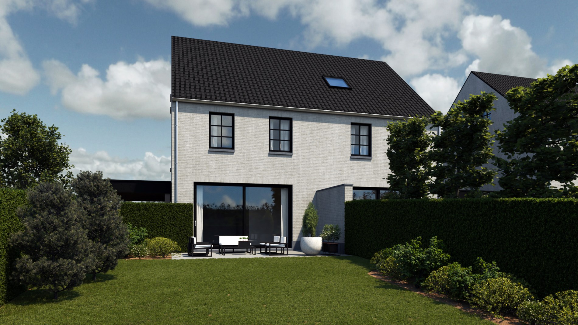 Vier nieuwbouwwoningen met 5 slaapkamers in Hamont-Achel 