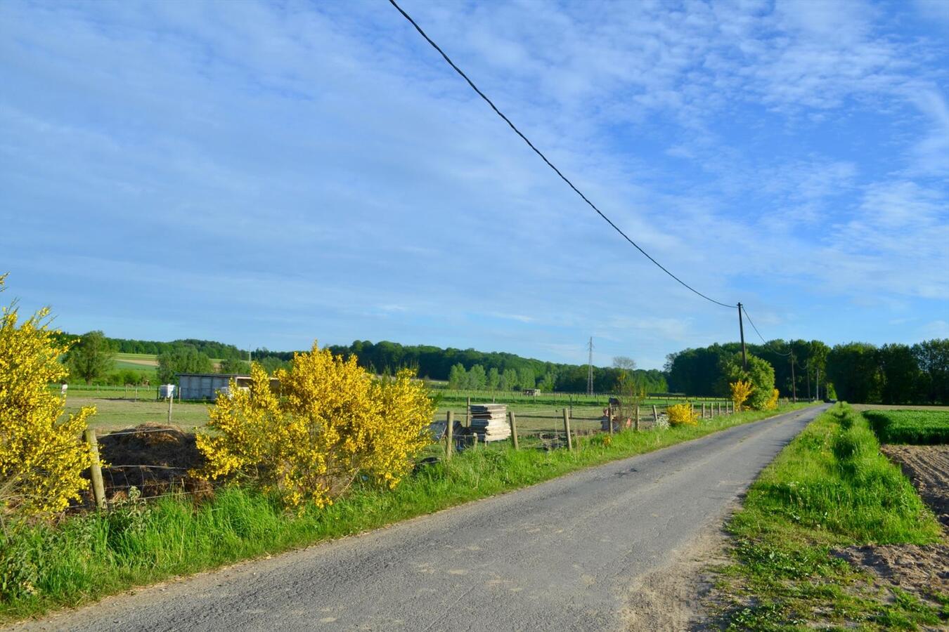 Zeer rustig gelegen hoeve te Deux-Acren (Lessen) op 3424 m&#178; met huur van ca. 5 ha. 