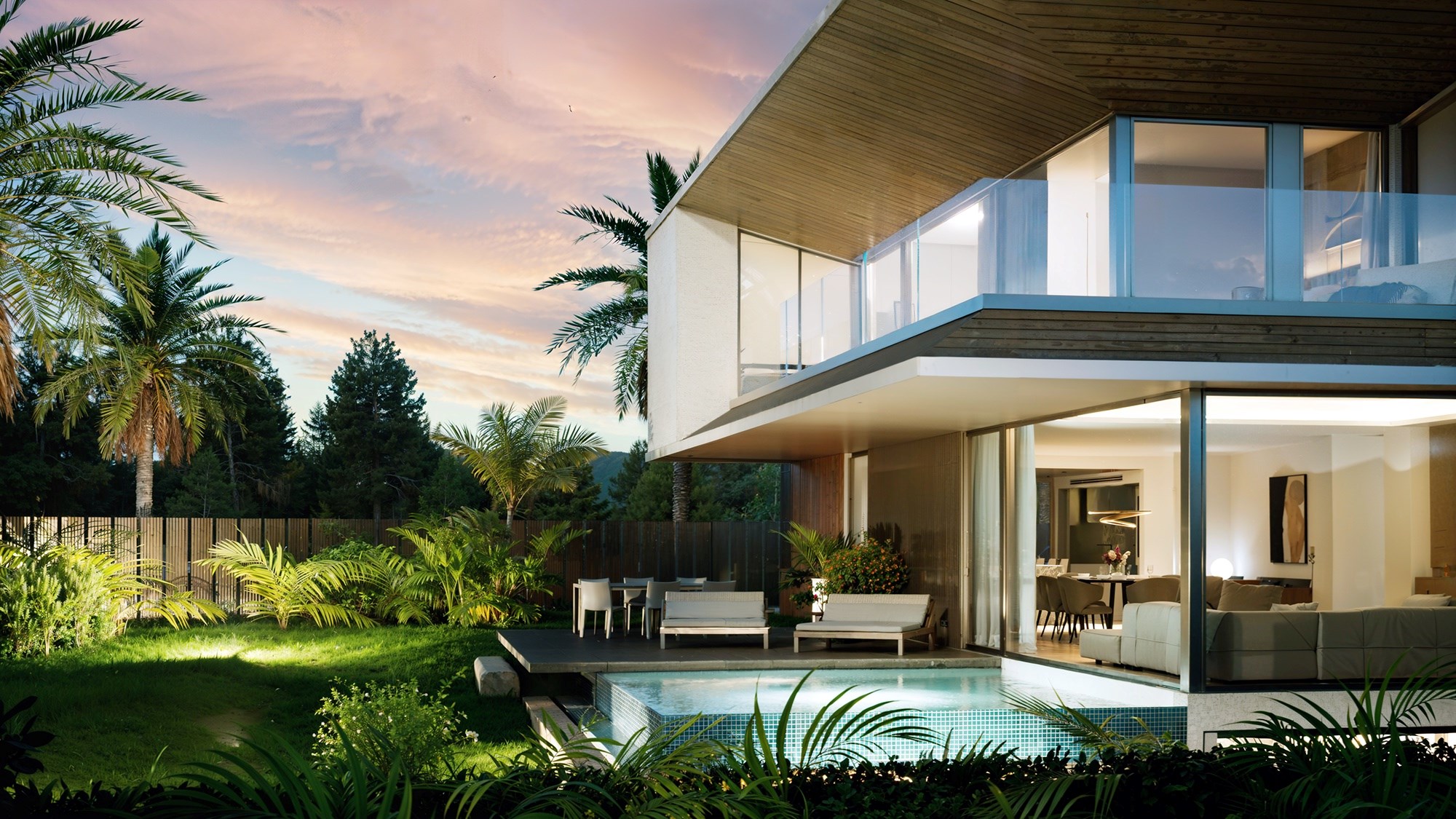 Twin Senses Villas is een exclusief project van 15 prachtige vrijstaande villa&#39;s met vier slaapkamers, gelegen in El Campanario tussen Estepona en Marbella. 