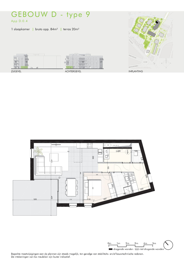 Type 9: Nieuwbouwappartement van 84m&#178; met twee slaapkamers en mooi terras 