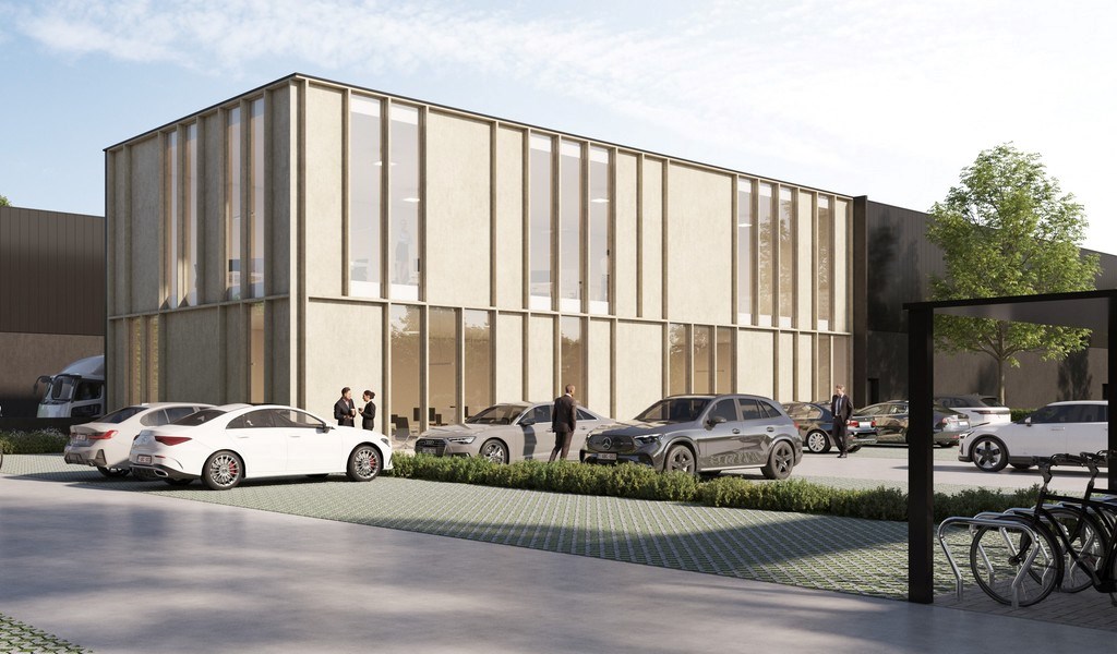 Nieuw te bouwen bedrijfsgebouw in nieuwbouw KMO-park naast E40 in Ternat