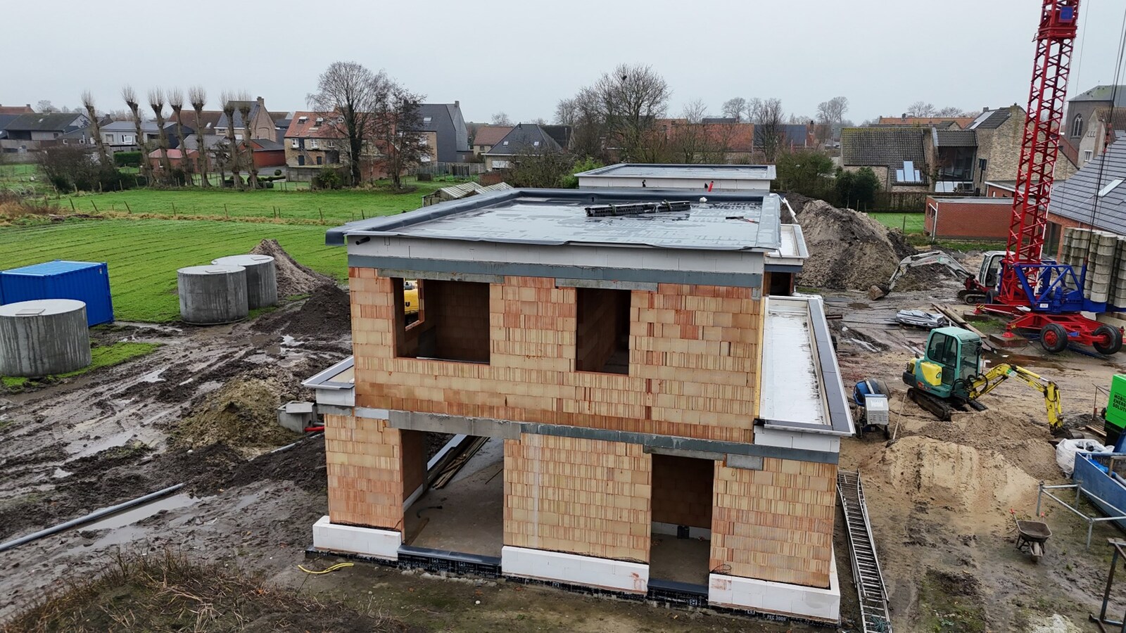 Rustig gelegen nieuwbouwwoning met 3 slaapkamers en prachtig zicht op de velden te Moere 