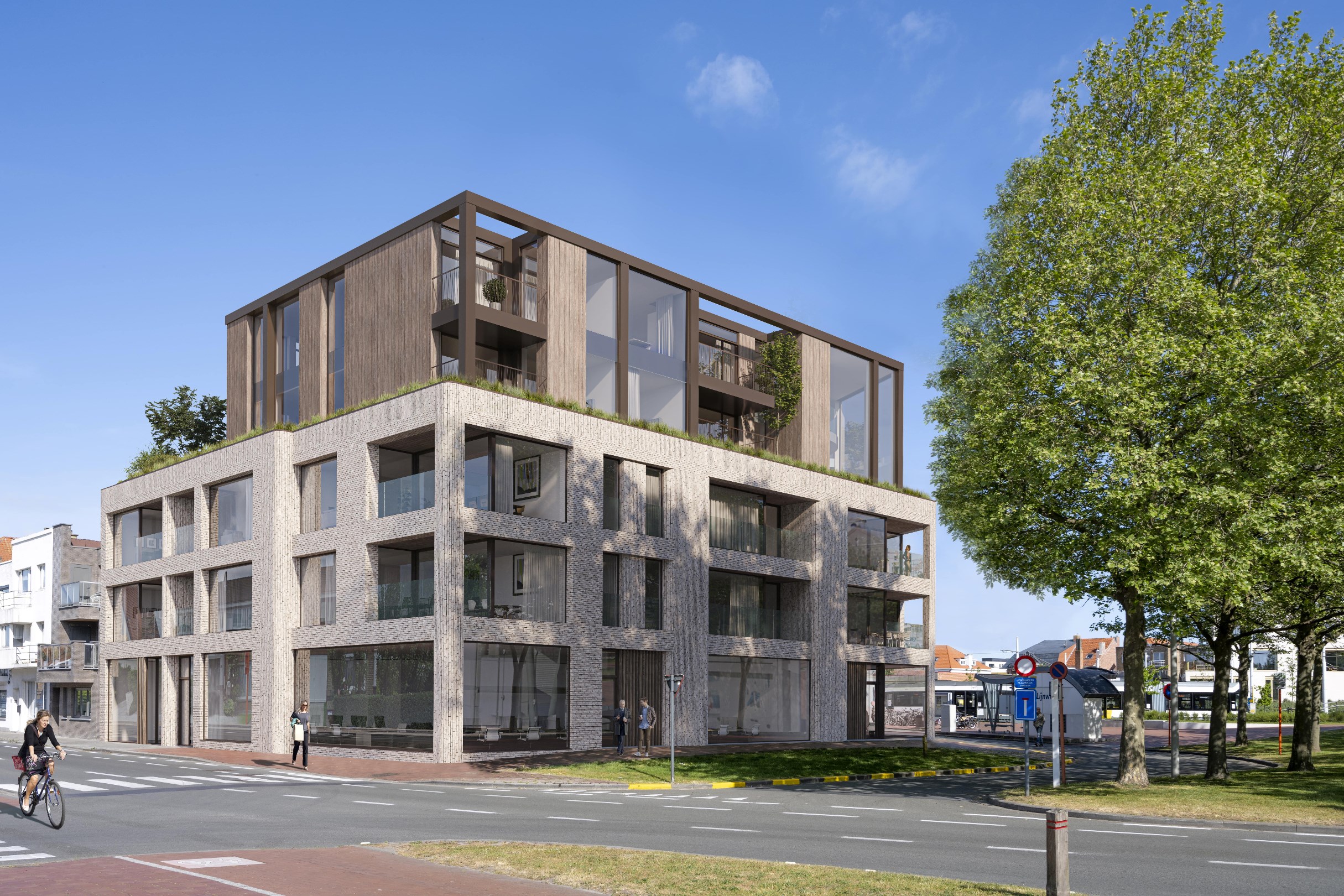 Nieuwbouwproject ‘Maurice’, gelegen in het hart van Knokke-Heist nabij Duinenwater. 