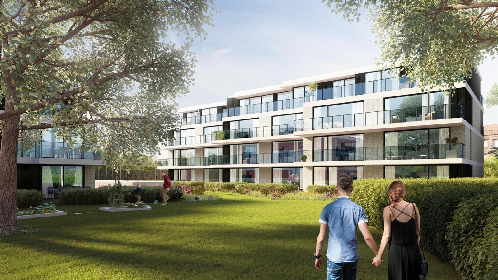 Gelijkvloers appartement met tuin 