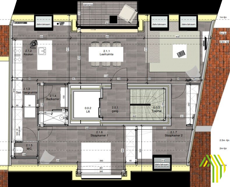 Nieuwbouw appartement met 2 slaapkamers en terras 