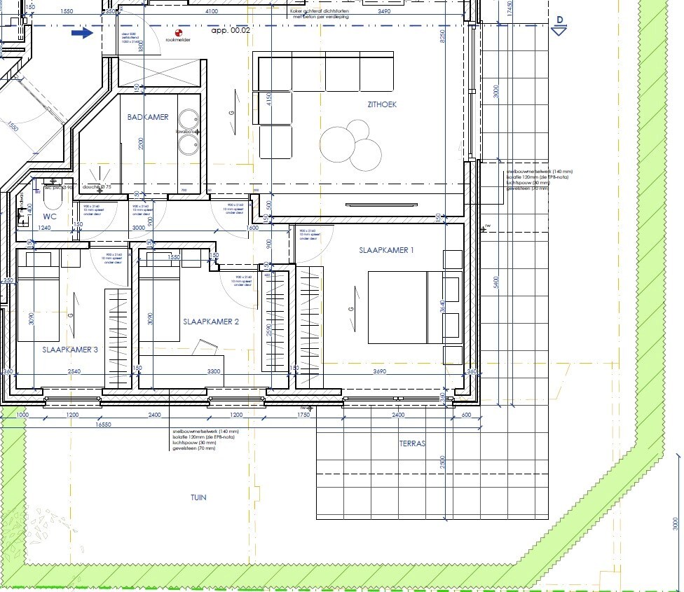 Nieuwbouwappartement met 3 slaapkamers te Ichtegem 