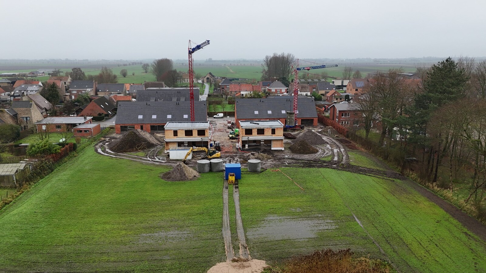 Rustig gelegen nieuwbouwwoning met 3 slaapkamers en prachtig zicht op de velden te Moere 