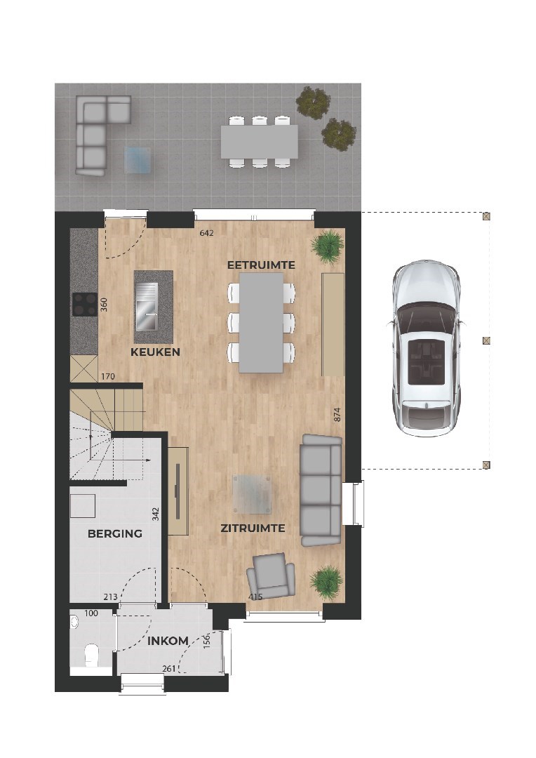 Halfvrijstaande BEN-woning in landelijke stijl op 3 a 71 ca. 