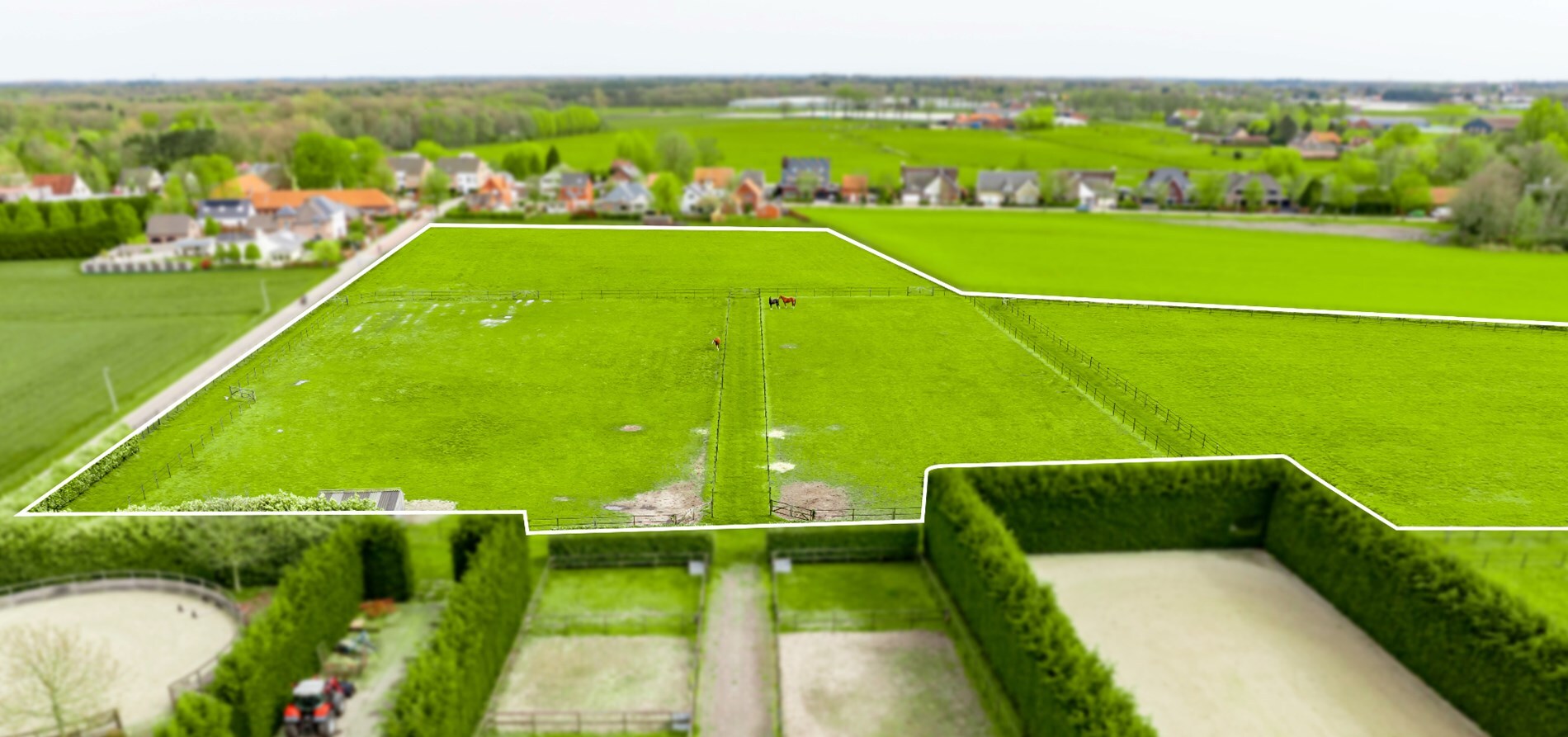 Meadow with shelters on 3.5 hectares in Hoogstraten 