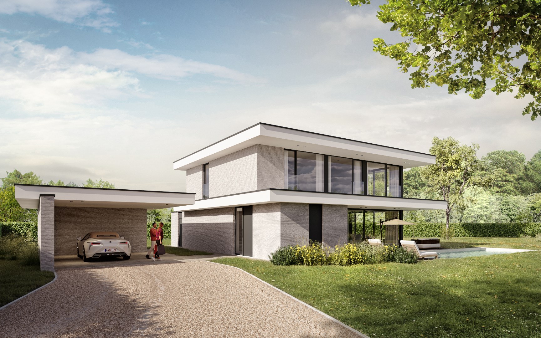 Moderne villa in groene omgeving te Desselgem 