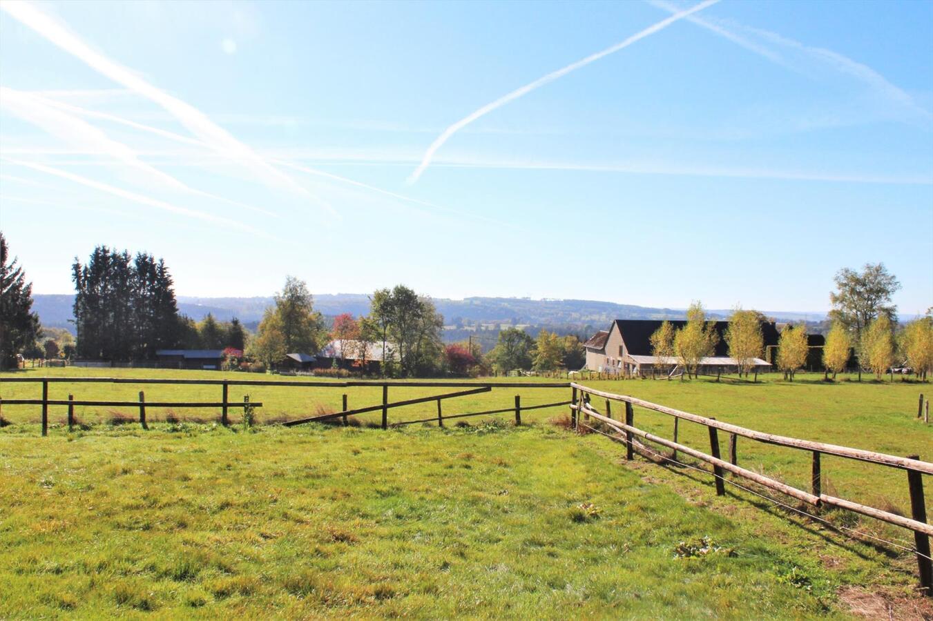 Charmante en rustig gelegen villa met stallen, buitenpiste en weides op ca. 1.9ha te Malmedy (Luik) 