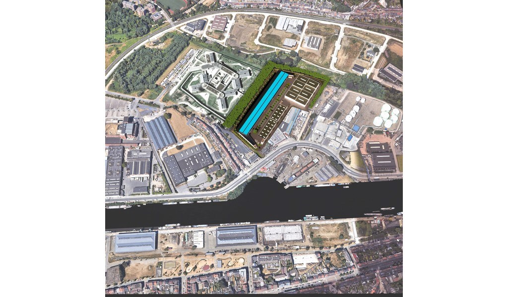 Nieuwbouw magazijn met kantoor te koop aan de Voorhaven in Gent