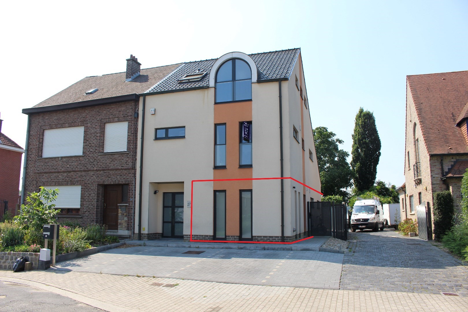 Gelijkvloers appartement met 1 slaapkamer en terras. 