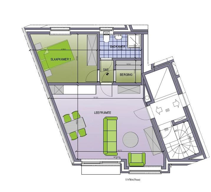 Energiezuinig 1-slp appartement, Torhout 
