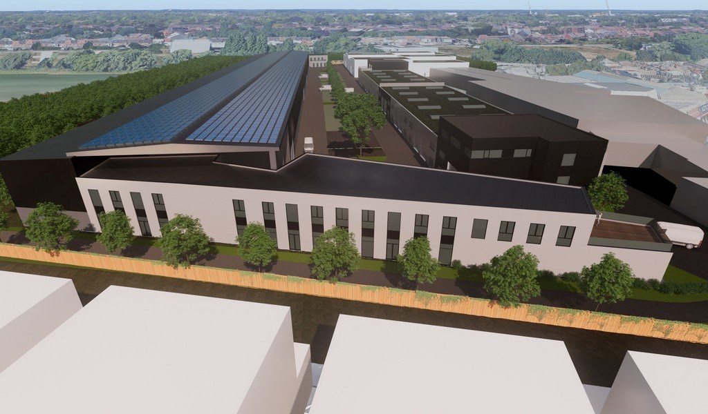 Nieuwbouw magazijn met kantoor te koop aan de Voorhaven in Gent