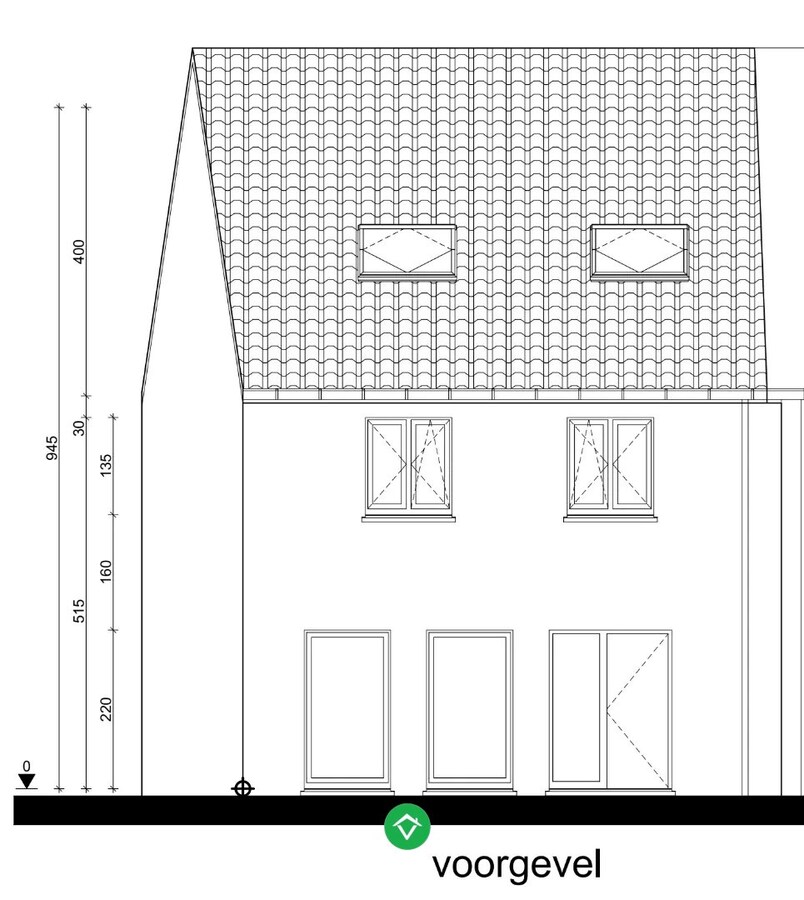 bouwgrond voor halfopen bebouwing centrum Koekelare 