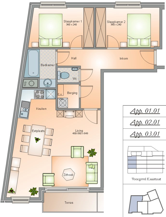 APPARTEMENT 2 CHAMBRES PR&#202;T &#192; EMM&#201;NAGER DANS LE CENTRE D&#39;OSTENDE 