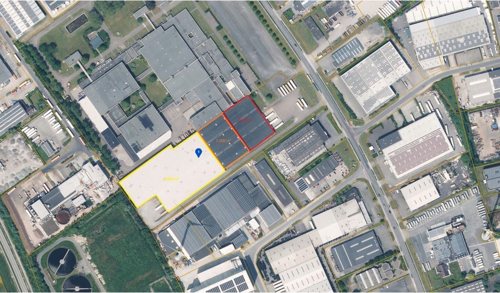 Logistieke loodsen in industriezone Hoogveld te Dendermonde