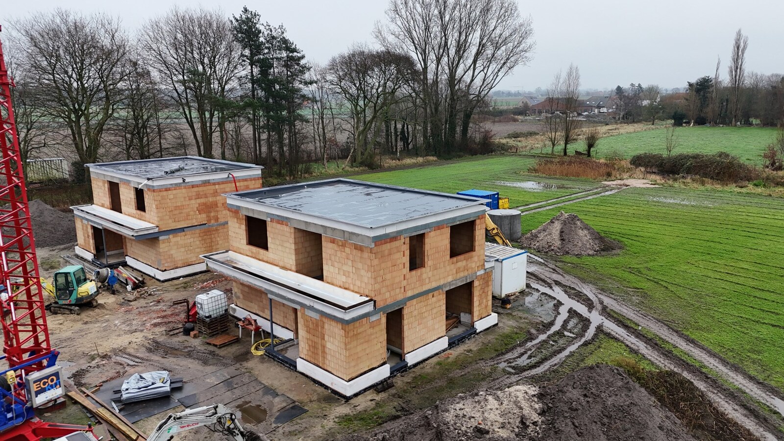 Rustig gelegen nieuwbouwwoning met 3 slaapkamers en prachtig zicht op de velden te Moere 