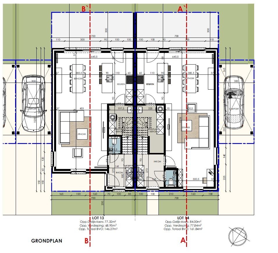 Half-open nieuwbouwwoning met 4 slaapkamers en tuin te Ichtegem 