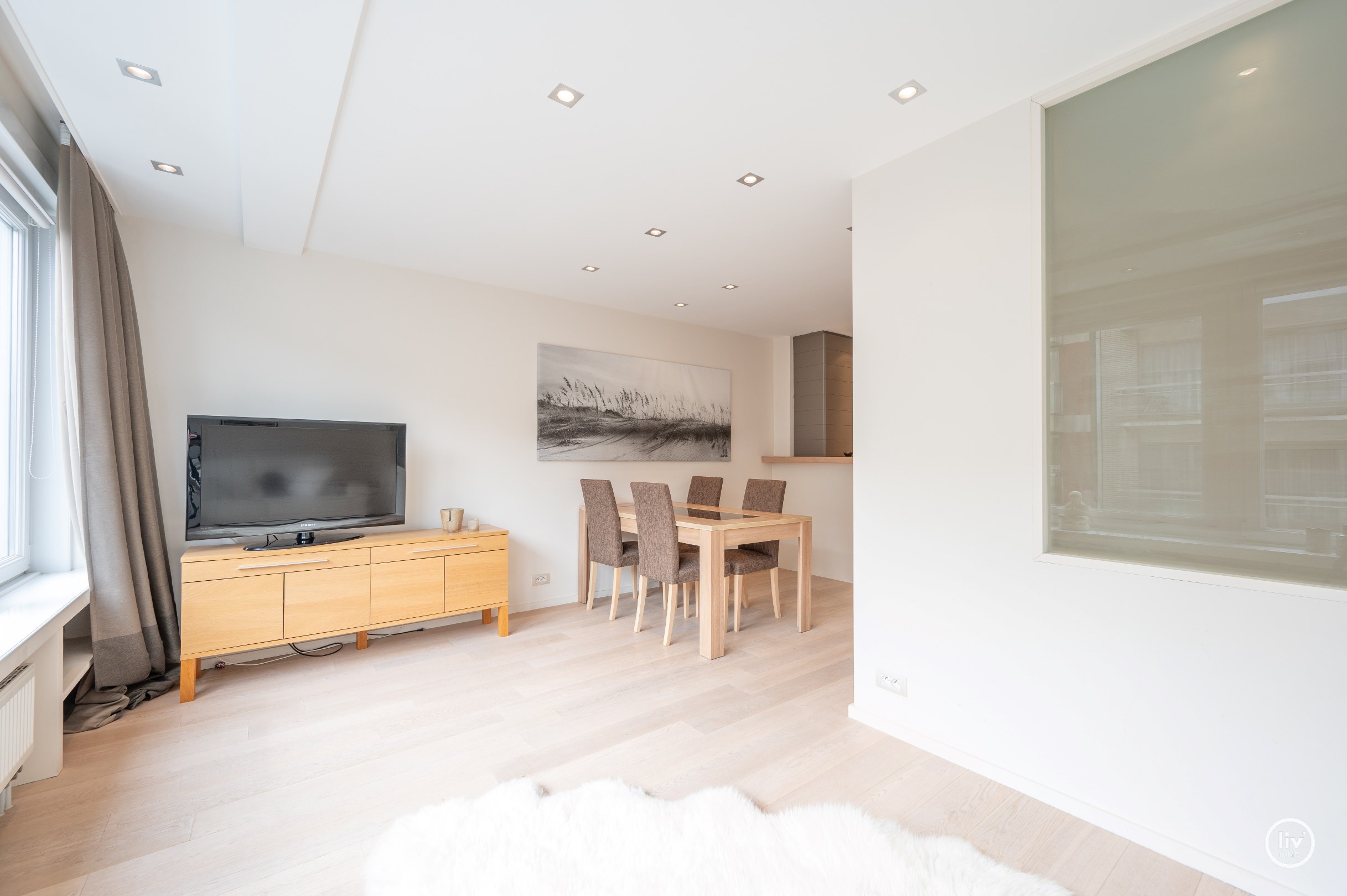 Appartement confortable d&#39;une chambre situ&#233; &#224; la rue des Pens&#233;es des Dunes, pr&#232;s de l&#39;avenue Dumortier &#224; Knokke. 