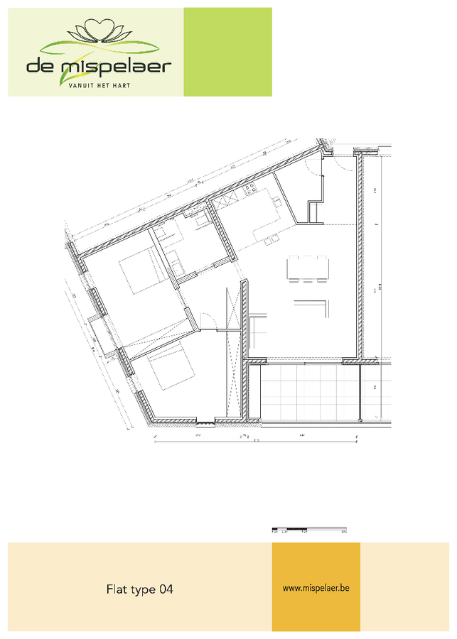 Nieuwbouwappartement van135,86m&#178; met twee slaapkamers 