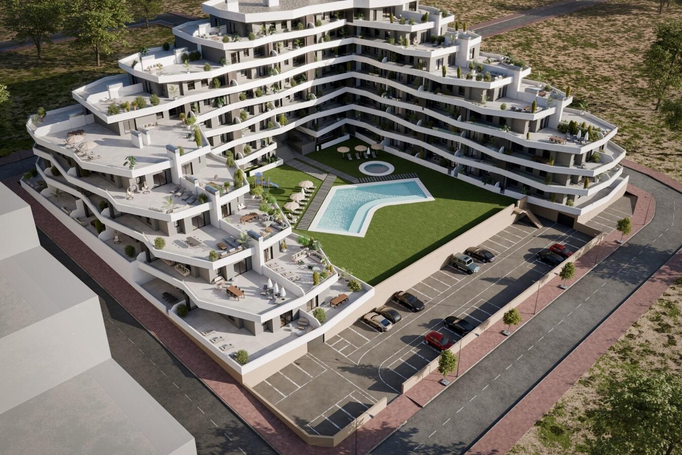 Ontdek het moderne leven in de nieuwe woonwijk in San Miguel de Salinas 