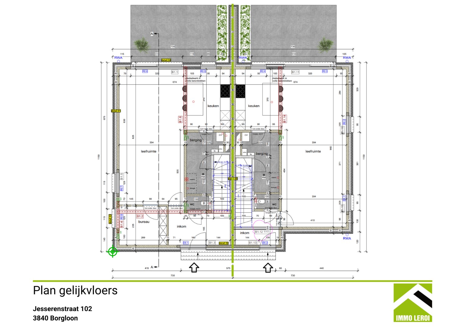 2 HALF-OPEN NIEUWBOUWWONINGEN IN HET LANDELIJKE JESSEREN - 6% BTW MOGELIJK 