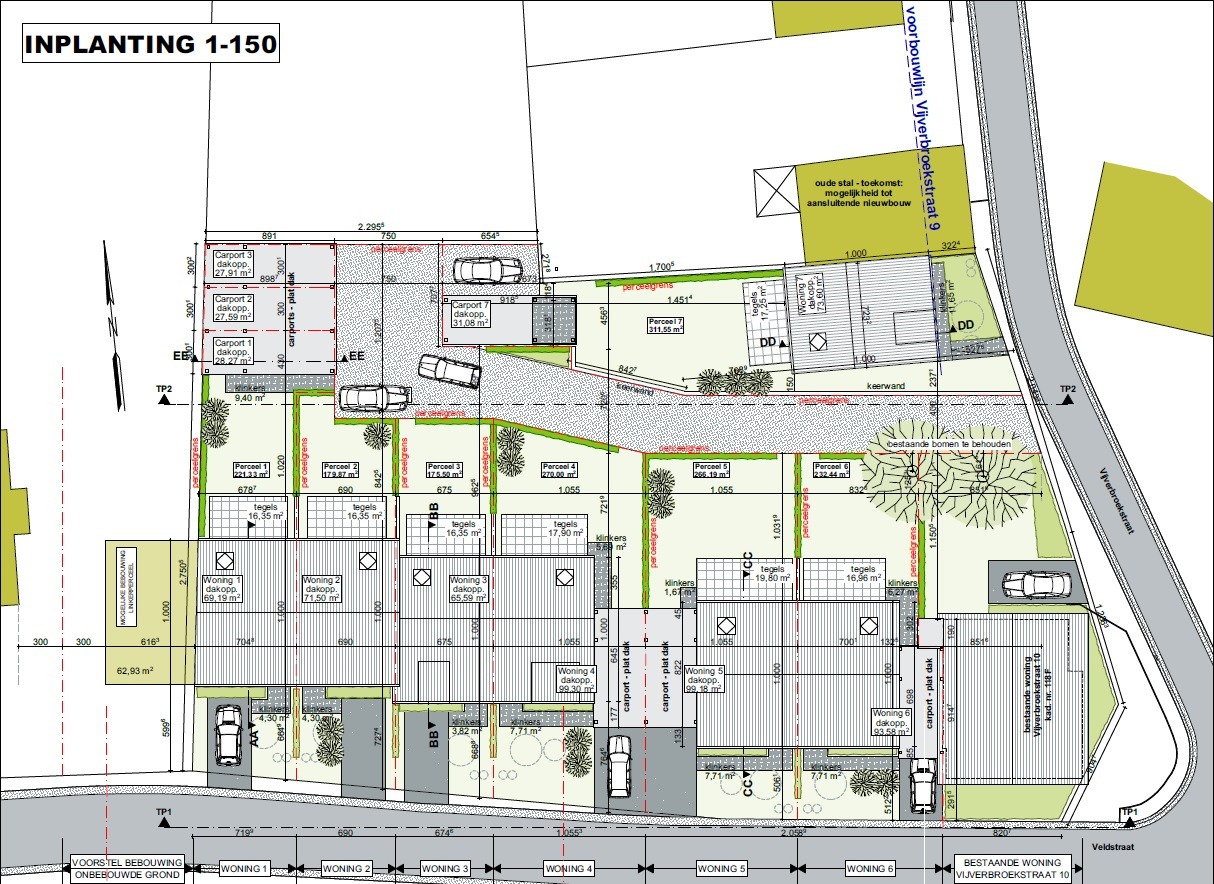 3 BEN-woningen in gesloten bebouwing 