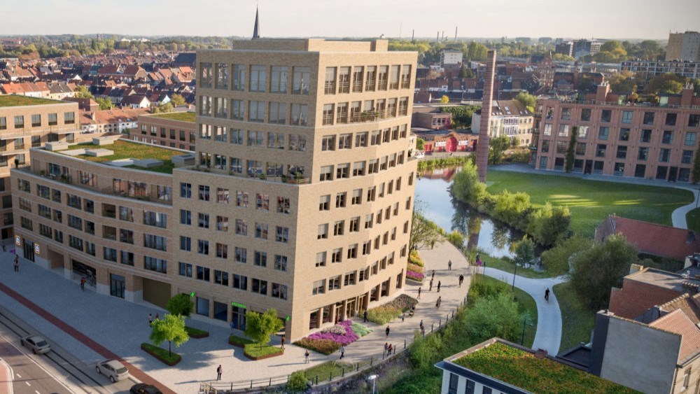 Nieuwbouw kantoren in Keizerpoort in Gent