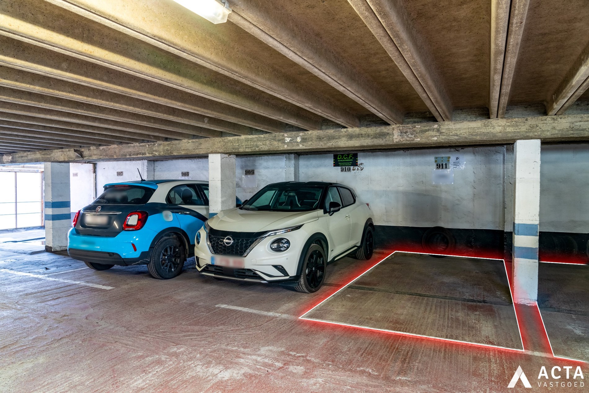 Autostandplaats in het centrum van Oostende 