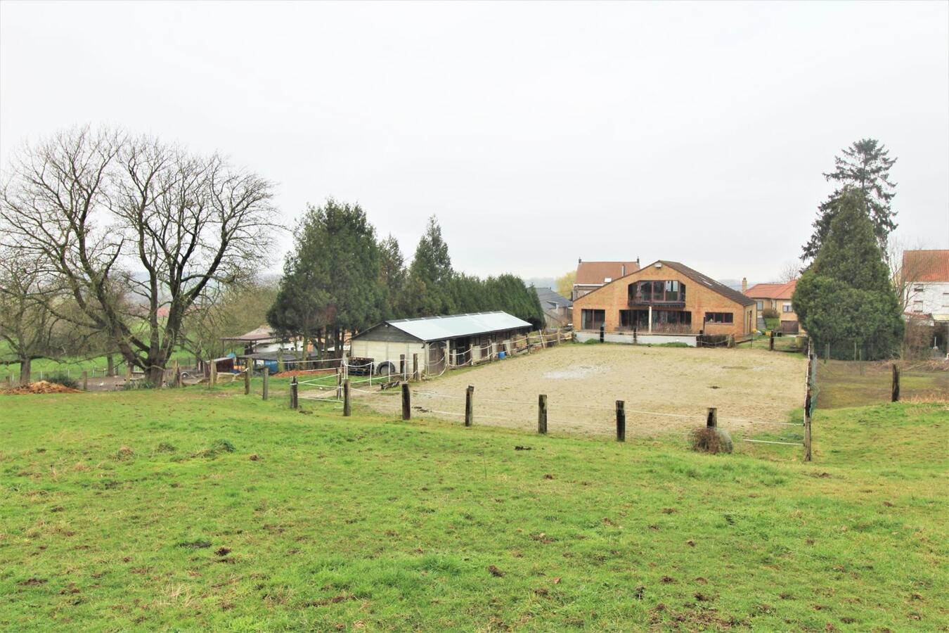 IN OPTIE - Woning met stalgebouw, buitenpiste en weilanden op ca. 1,8ha te Galmaarden (Vlaams-Brabant) 