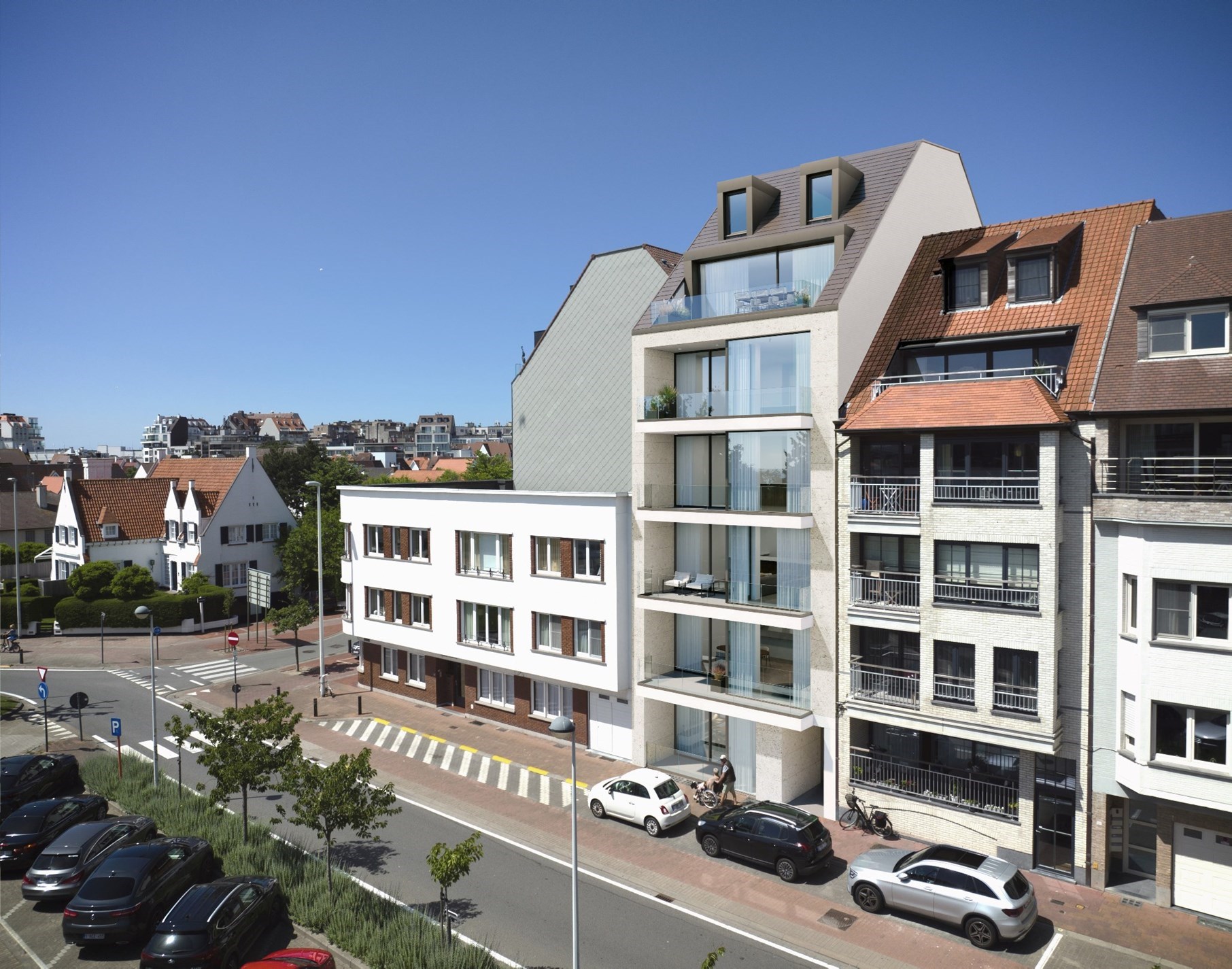 Exclusief nieuwbouwproject &quot;South View&quot; bestaande uit 6 luxe appartementen, allen voorzien van een volwaardig zuidgericht terras en prachtig open zichten. 