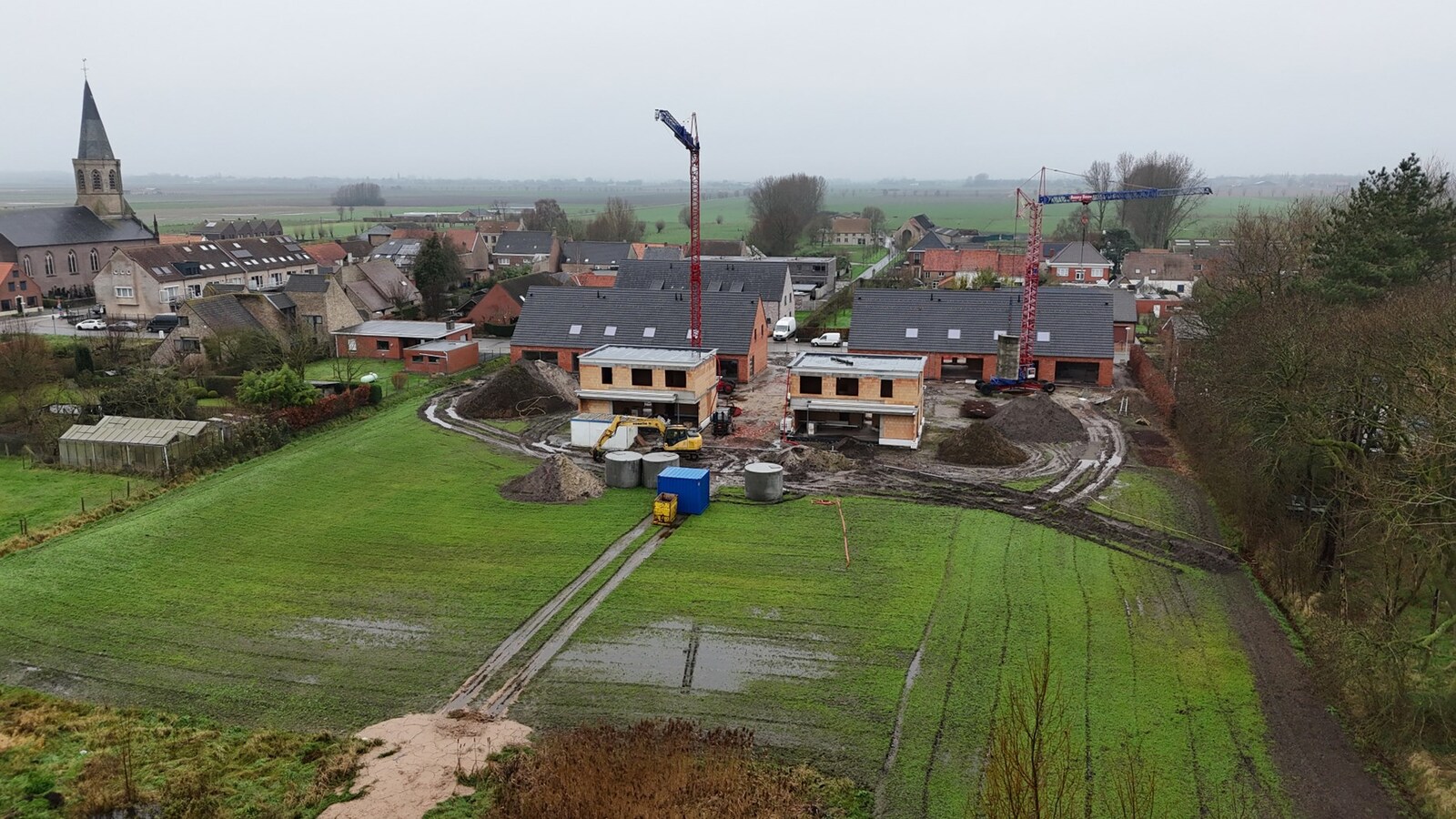 Rustig gelegen nieuwbouwwoning met 3 slaapkamers en prachtig zicht op de velden te Moere 