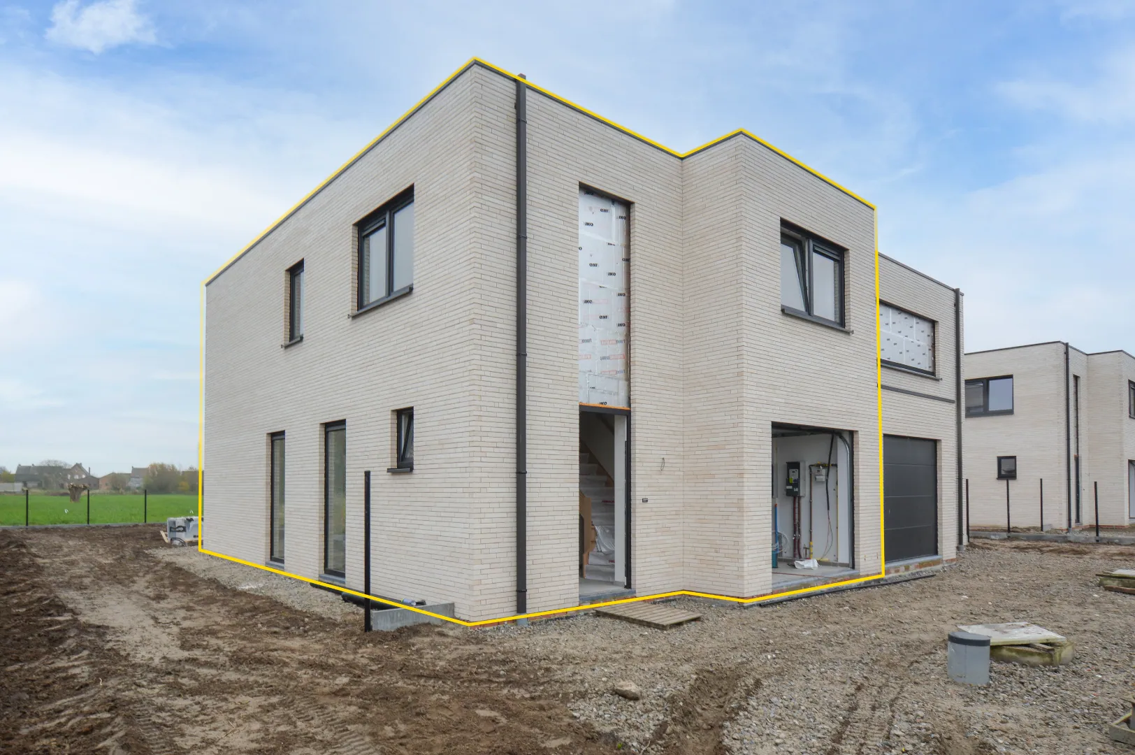 Moderne halfopen nieuwbouwwoning in Westkerke