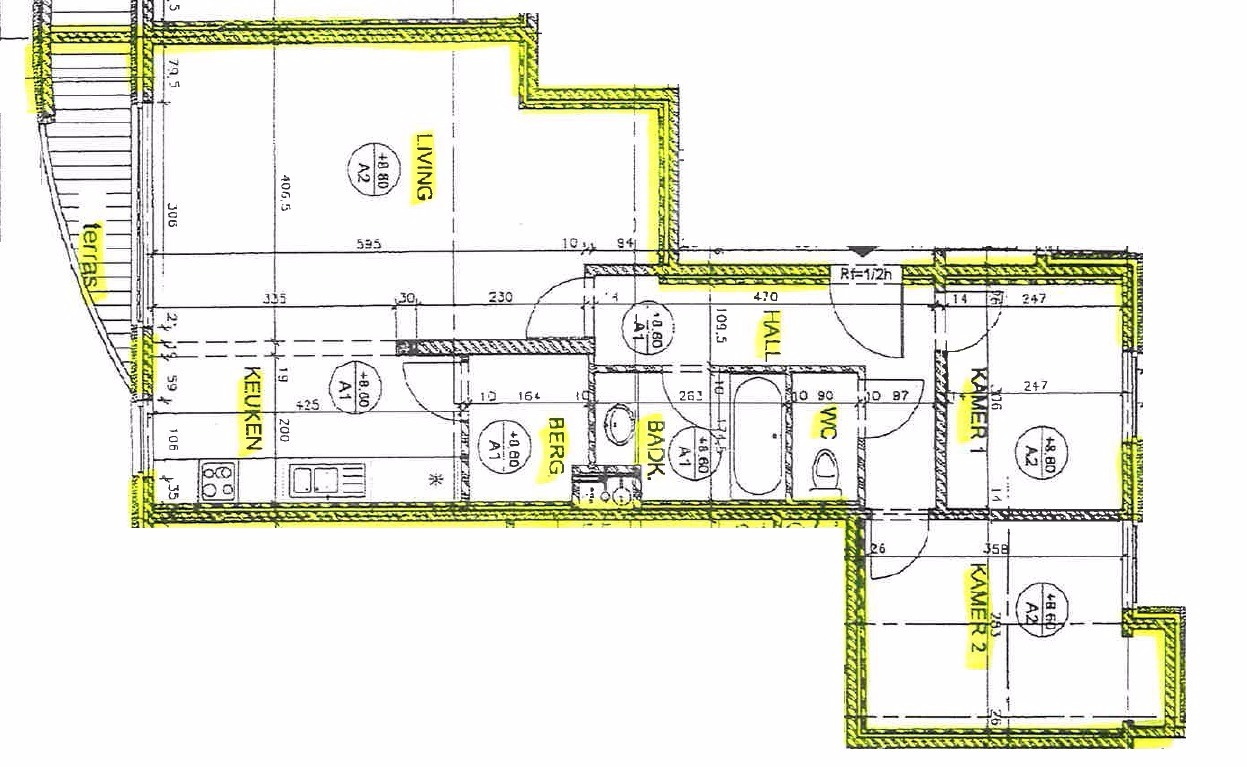 Appartement met 2 slaapkamers met groen uitzicht! 