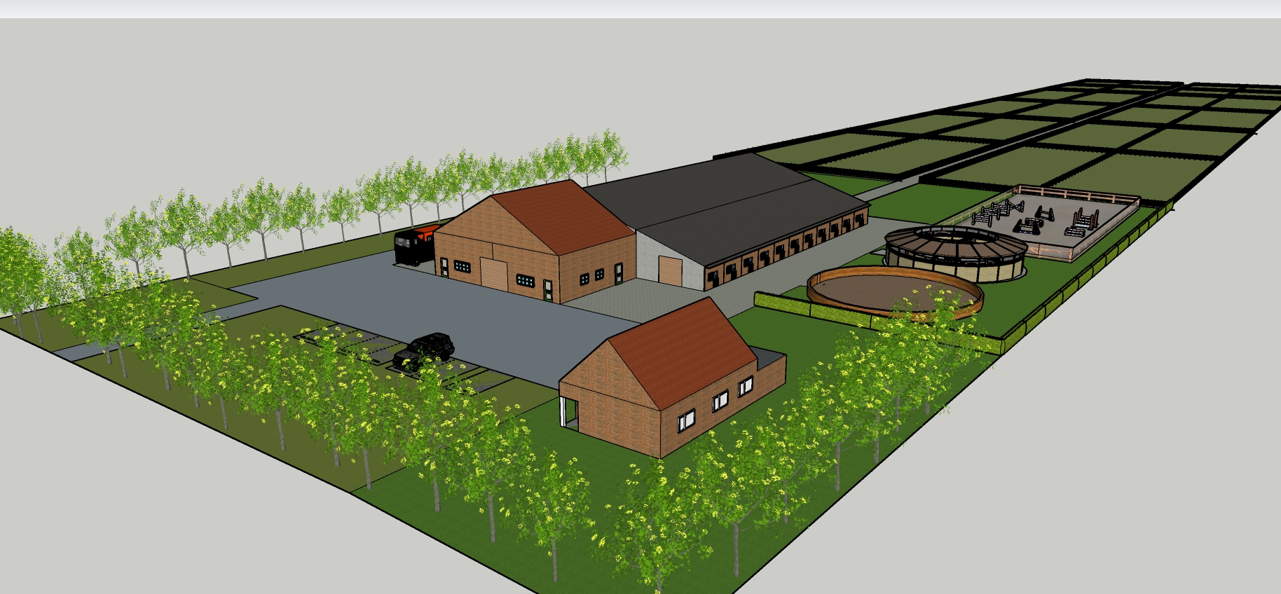 Markante hofstede met aanpalende loodsen op ca. 1,35ha te Watervliet. 