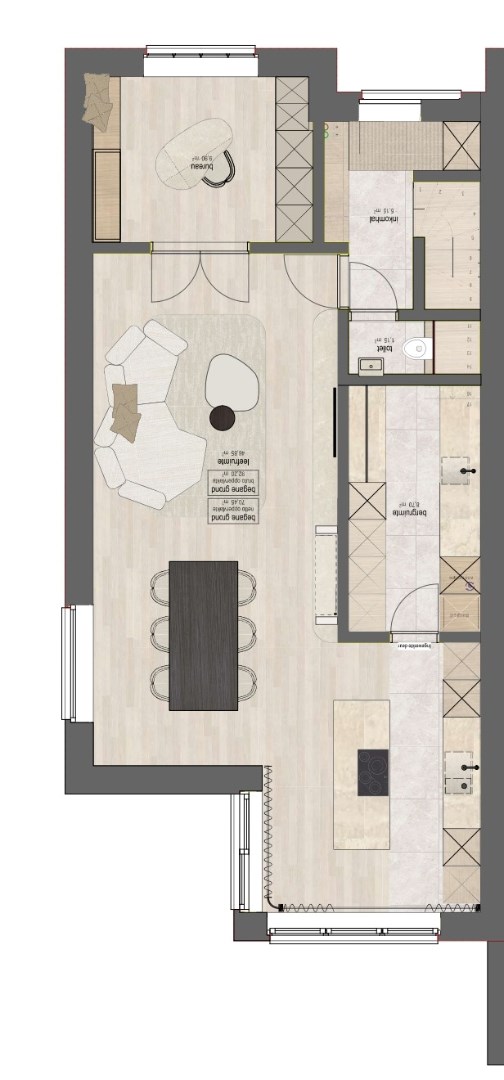 Plan gelijkvloers