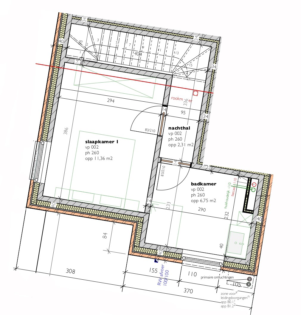 Duplex-appartement  (B1.3)  van 76,18m&#178; met 1 slaapkamer en terras 