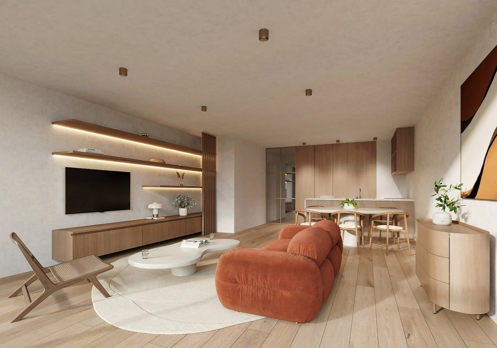 Appartement neuf spacieux (90 m2) avec 2 chambres et terrasse situé sur l'avenue Lippens en plein cœur de Knokke.